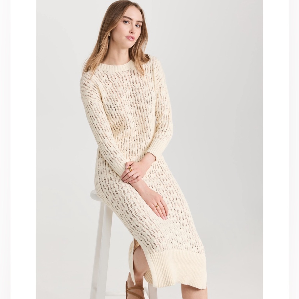 NWT NSF Georgina Crew Midi Sweater Dress in white. Size XL - Picture 7 of 8